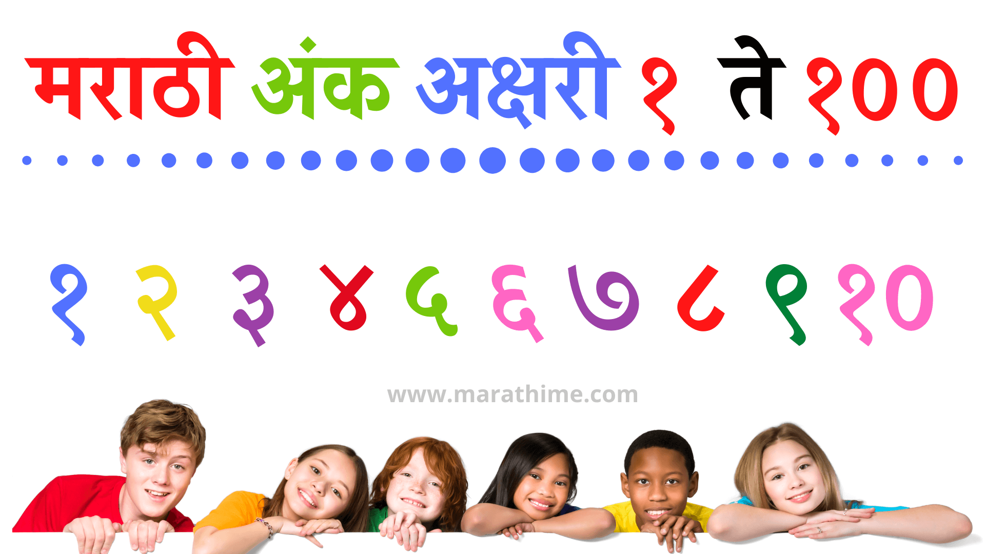You are currently viewing मराठी अंक अक्षरी 1 ते 100 | Marathi Number Names